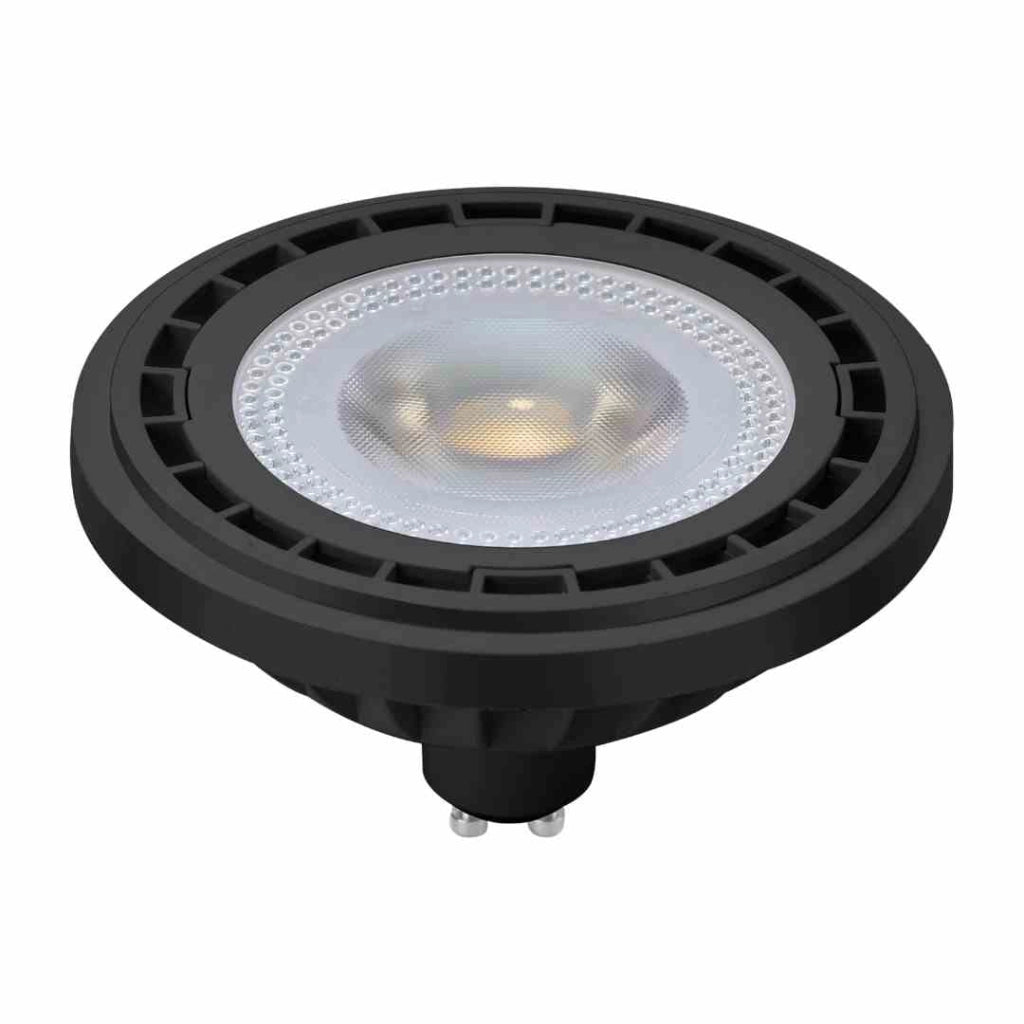 Lampadina LED GU10 10W 3000K 870lm 38° nera Eko-Light