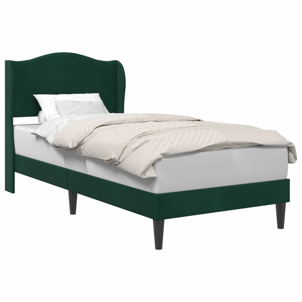 Struttura del letto Verde Scuro 90 x 190 cm Velluto 42027889