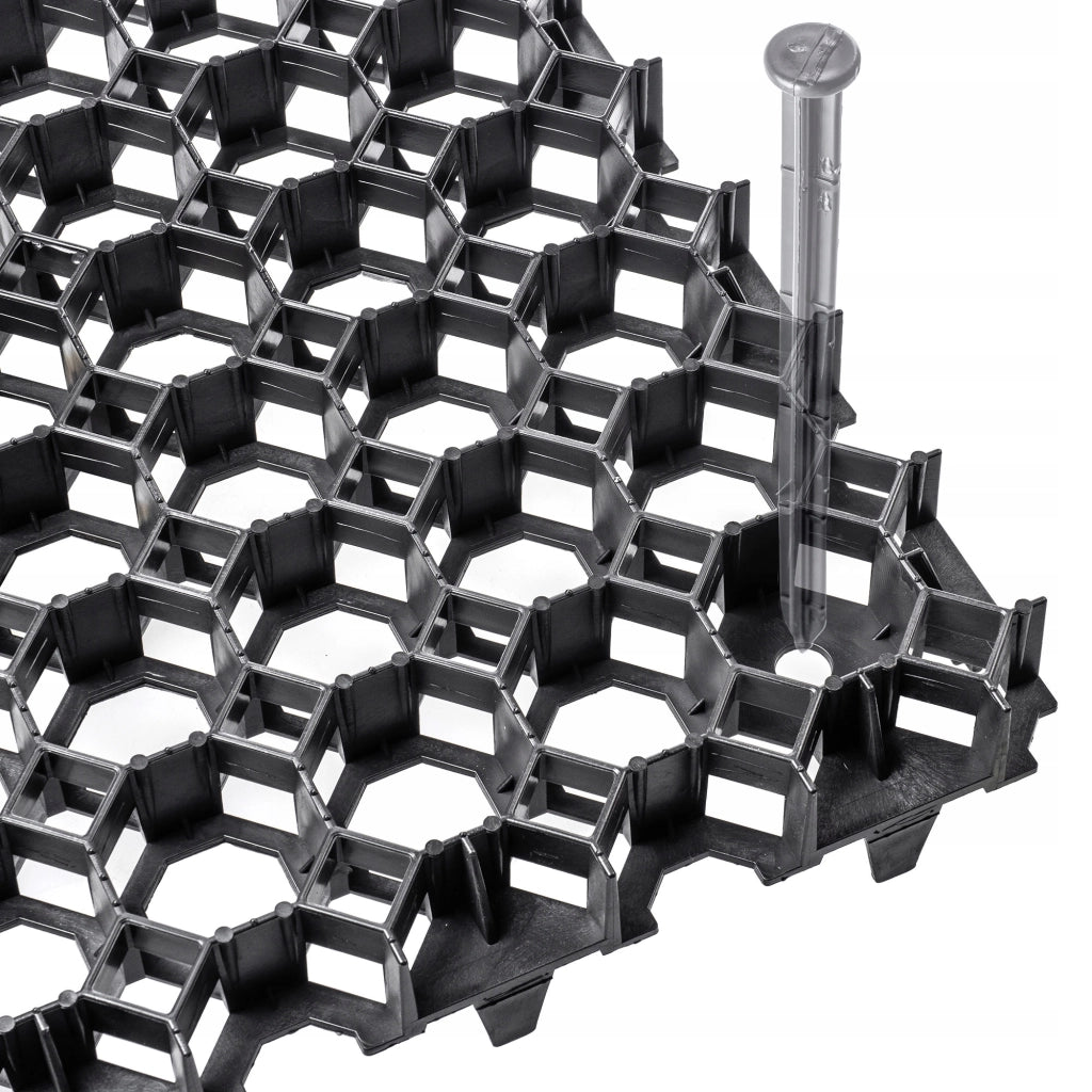 Griglia di protezione per prato KADAX Geogrid 50x50x3,5 cm, 10 pezzi, giardino, 530 tonnellate/m²