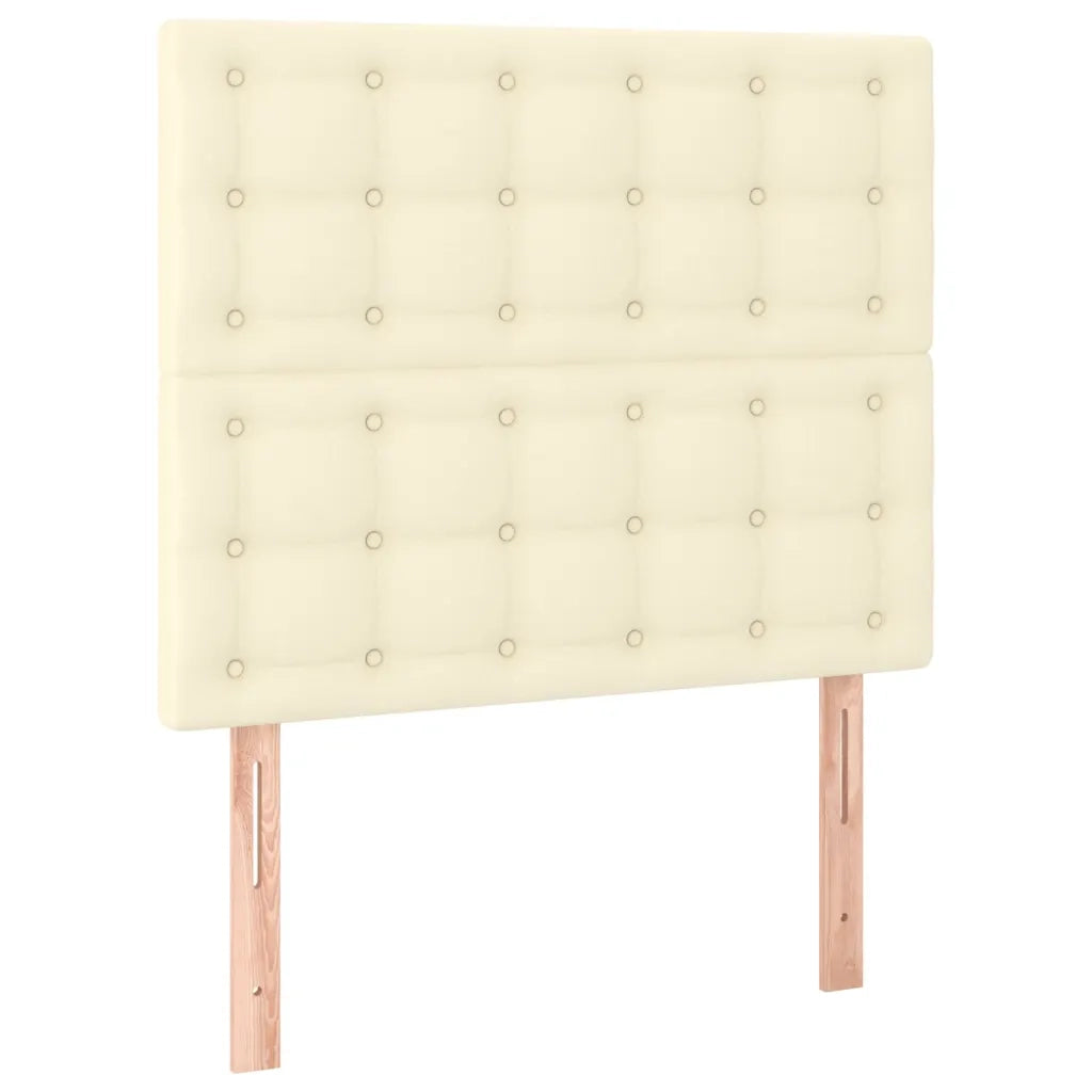 Testiera a LED Crema 80x5x118/128 cm in Similpelle 3122498