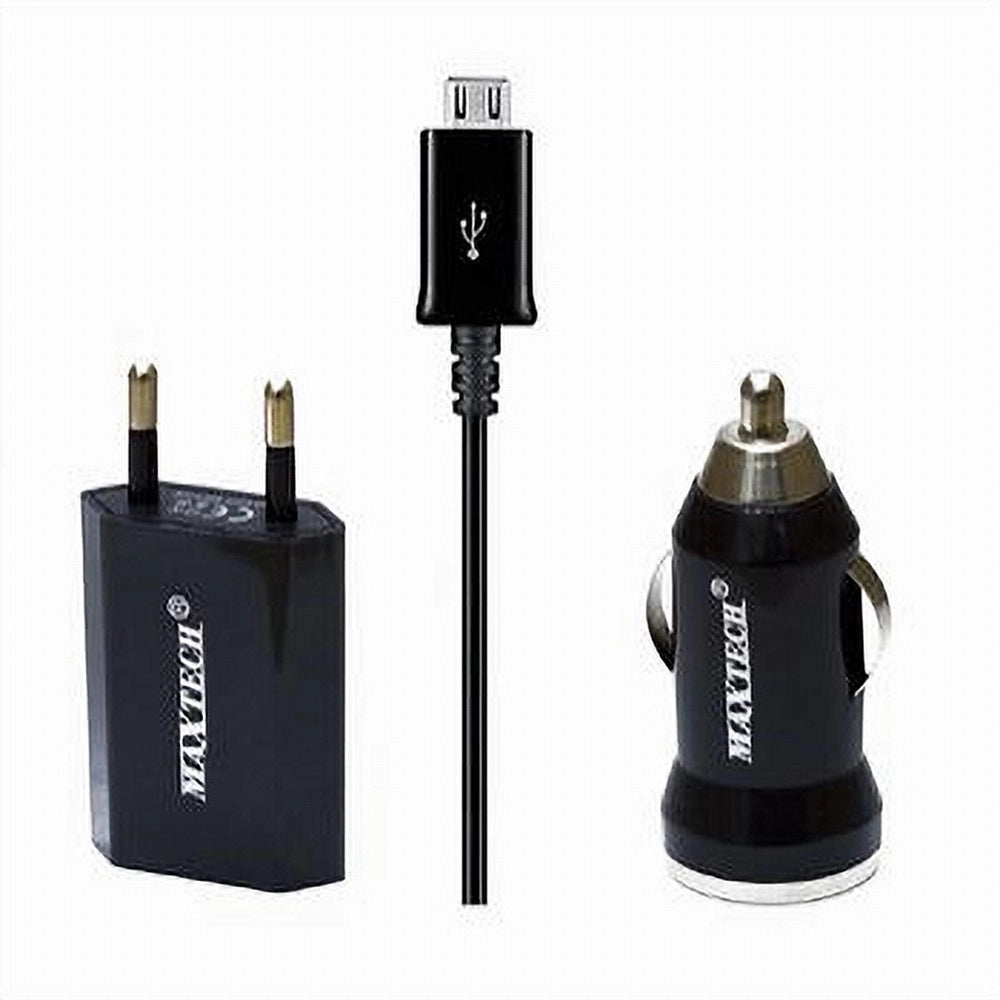 Trade Shop - Kit Caricabatterie Per Samsung Galaxy Universale Casa Auto Cavo Micro Maxtech Ms-t001 -