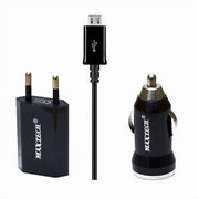Trade Shop - Kit Caricabatterie Per Samsung Galaxy Universale Casa Auto Cavo Micro Maxtech Ms-t001 -