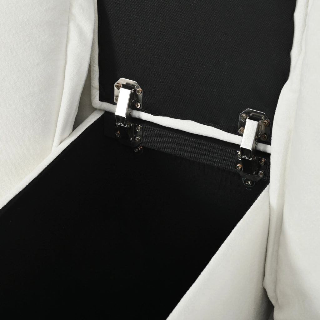 Divano angolare convertibile con portabicchieri, USB e vano contenitore in Chenille Beige