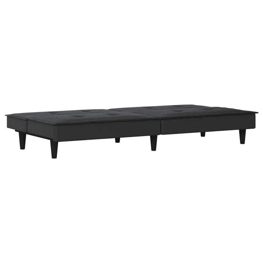 Divano Letto Nero in Tessuto 351915