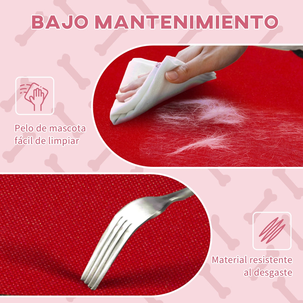 Lettino rialzato per cani e gatti ¨C Xylo ¨C 122x92x23 cm rosso