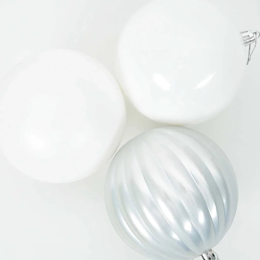 Set di palline di Natale XL 9 pcs Bianco Plastica 42018866