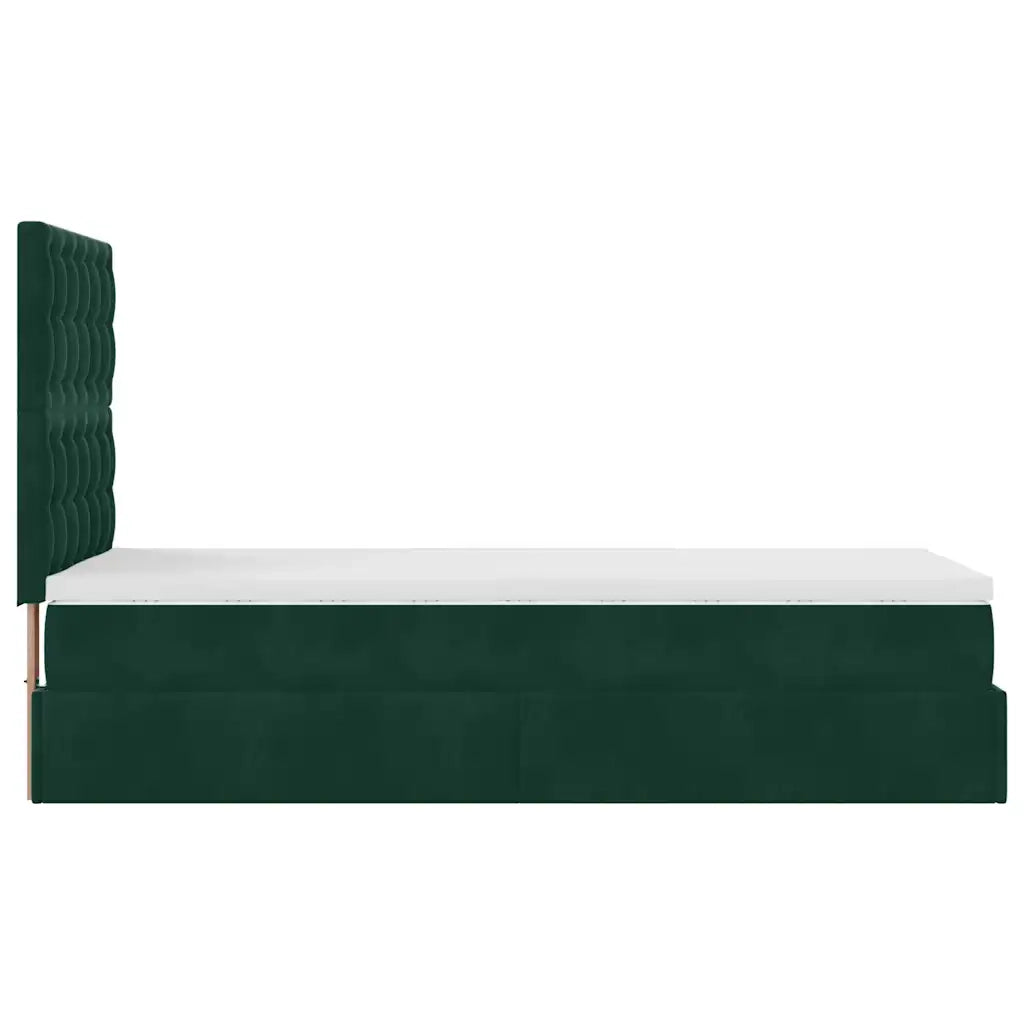 Struttura Letto Pouf con Materassi 80x200 cm Velluto 3314429