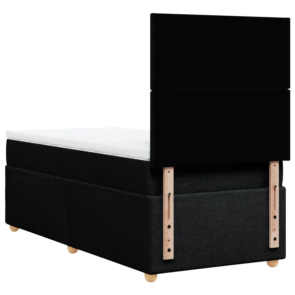 Giroletto a Molle con Materasso Nero 80x200 cm inTessuto 3293402