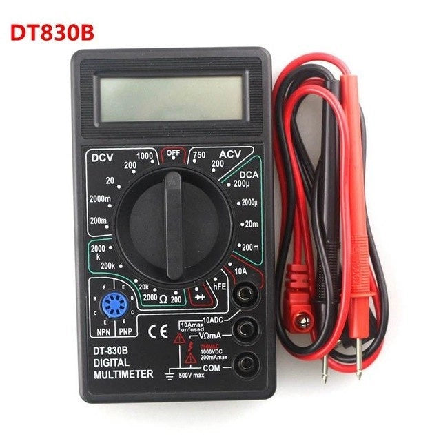 MULTIMETRO TESTER PROFESSIONALE CON CAVI ANALOGICO DT-830B PROTEZIONE DIODO