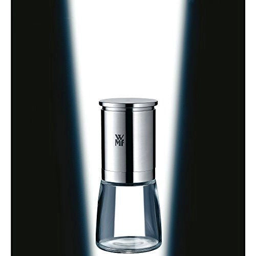 WMF 06.6771.6040 De Luxe Macinaspezie in Acciaio Cromargan e Vetro con Meccanismo in Ceramica Regolabile 10 Anni di Garanzia colore Acciaio inox - Trasparente