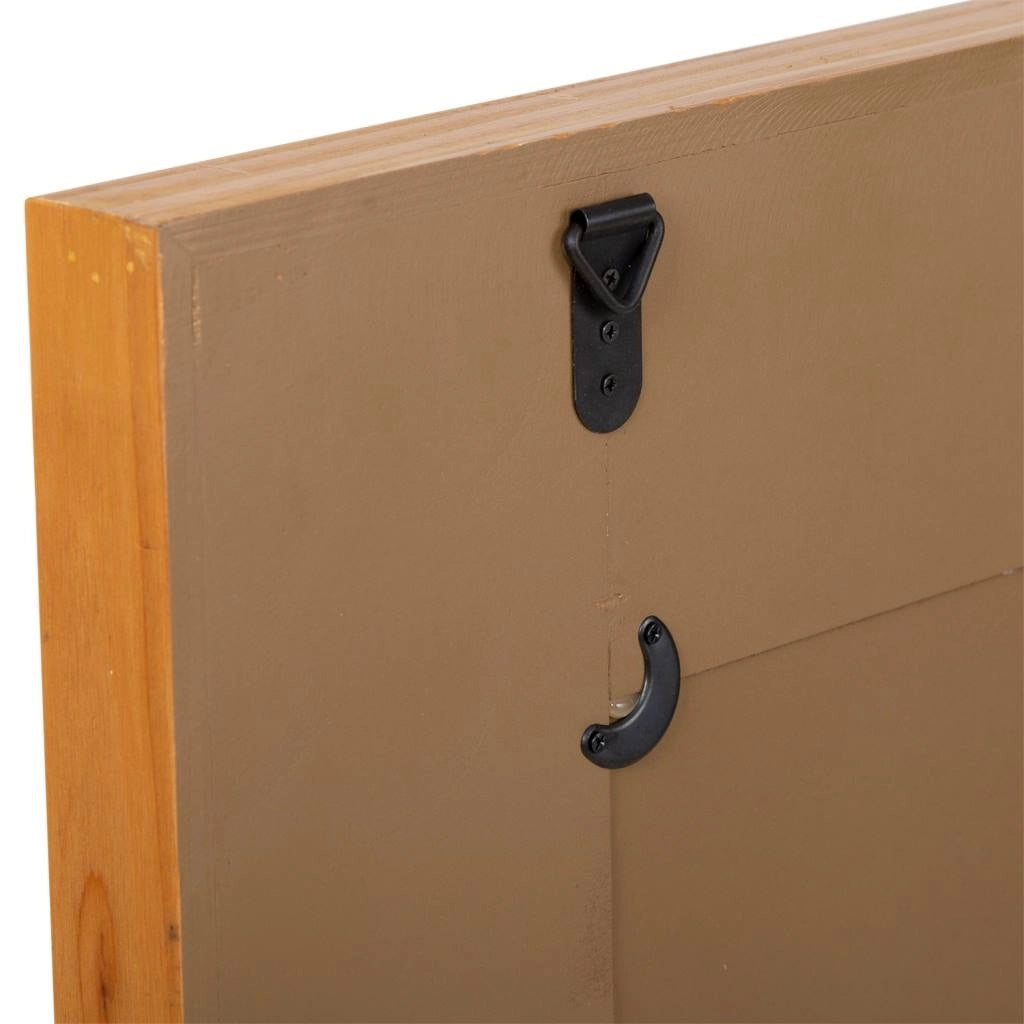Specchio da parete in legno e rete marrone 60x04x90h