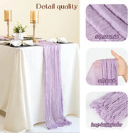 Decorazione di matrimonio - 90 x 300 cm - Tela di seta - Pezzo centrale per eventi - Festa di matrimonio - Adatto a diverse occasioni - Viola