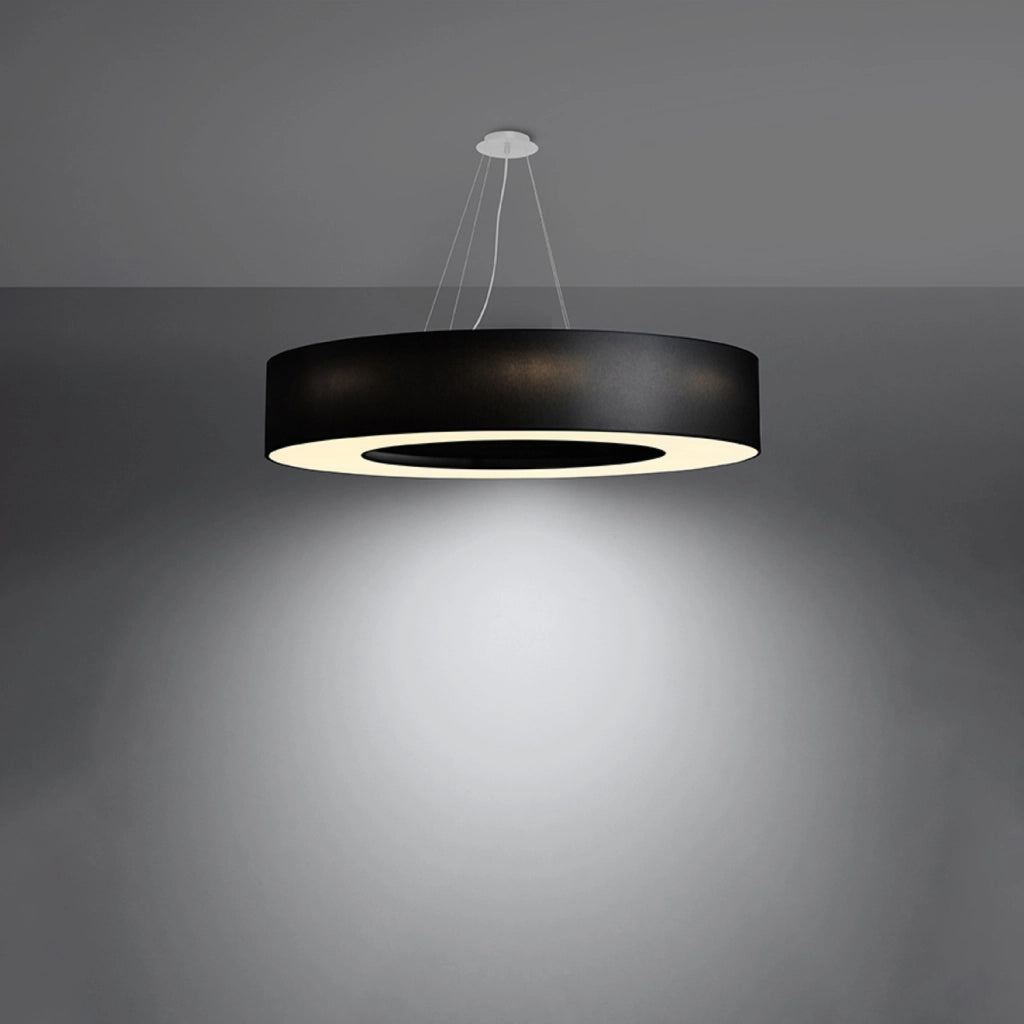 Lampadario SATURNO 90 nero