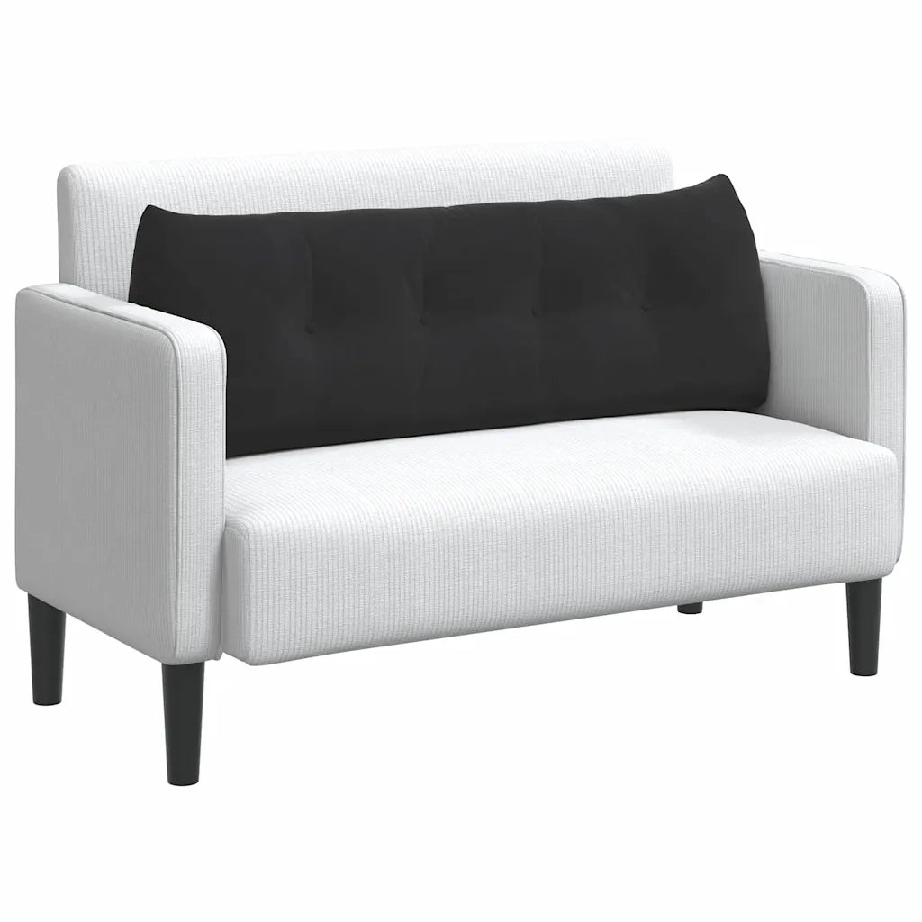 Cuscino per Schiena Nero 140 x 24 x 50 cm Velluto 42014522