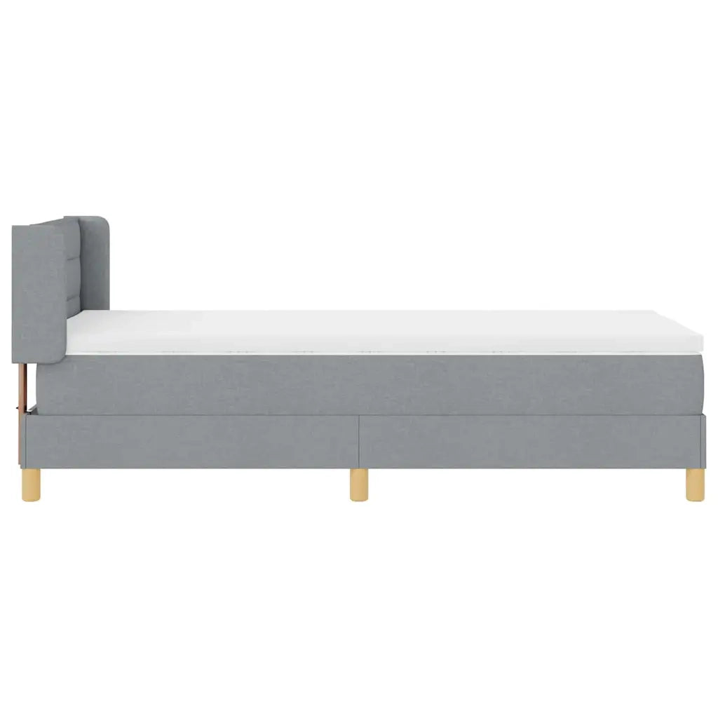 Letto a molle con materasso Grigio chiaro 200 x 80 cm Tessuto 3341195