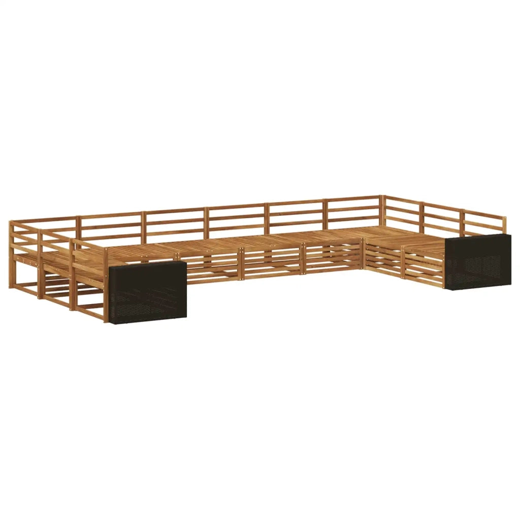 Set divani 10 pz Legno di Acacia Massello 3383902