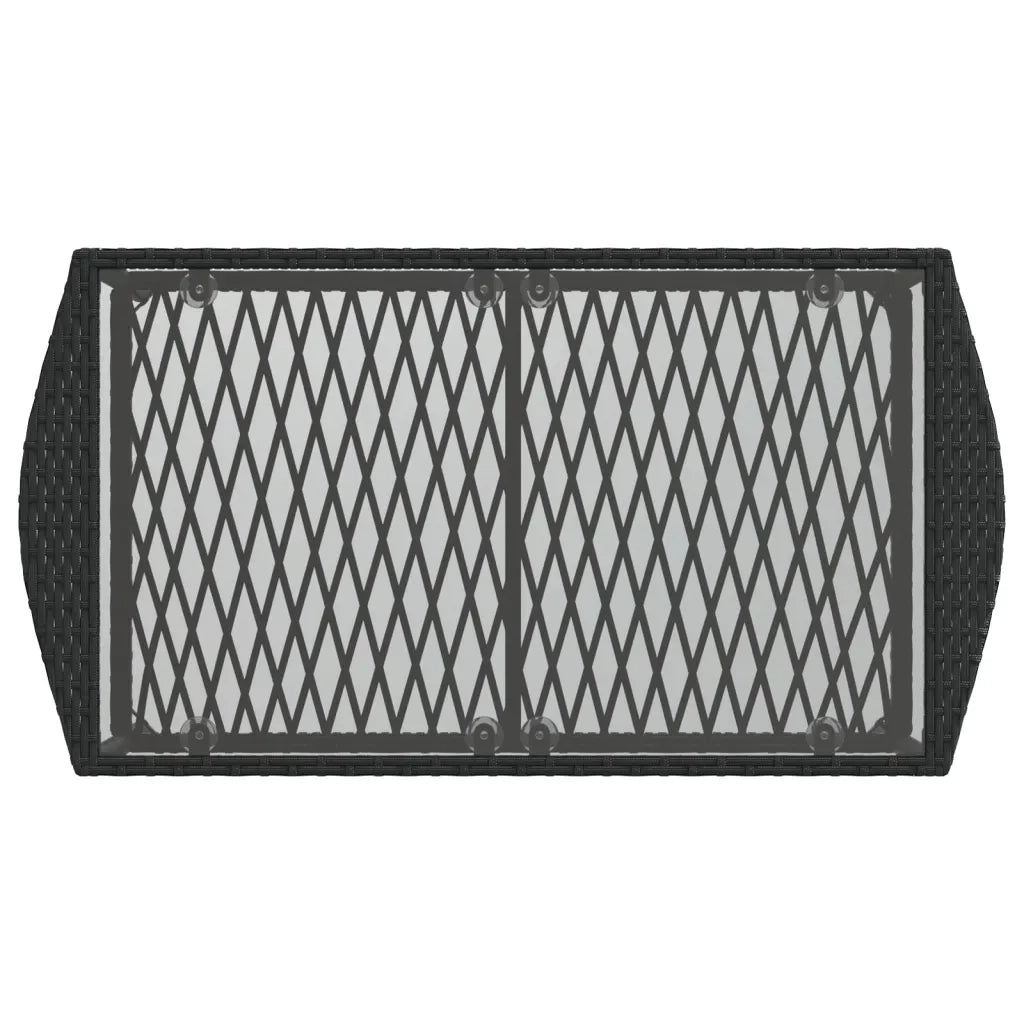 Set Divani da Giardino 4 pz | Set Salotto da Giardino con Cuscini Nero in Polyrattan