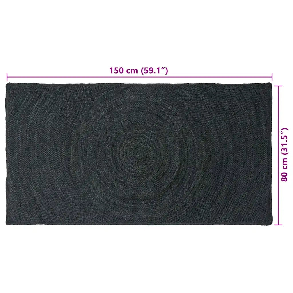 Tappeti per area Grigio Scuro 80 x 150 cm Juta 42010555