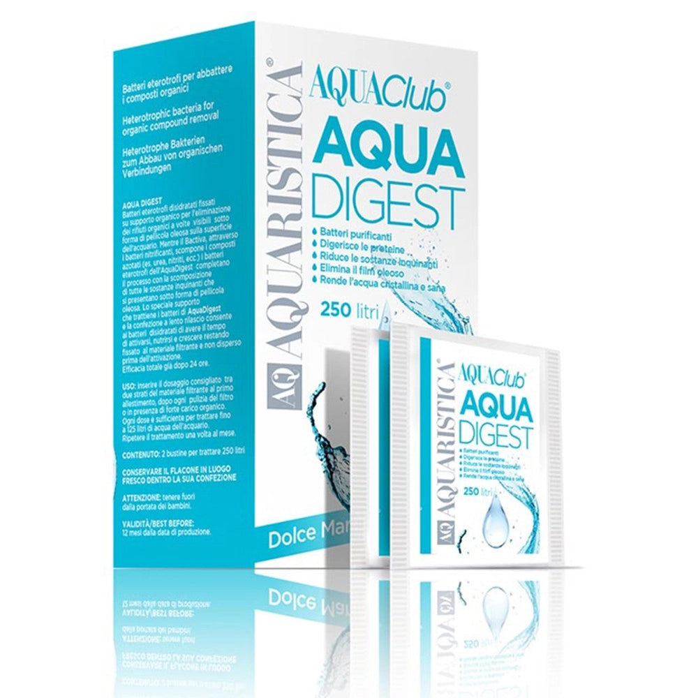 Aquaristica AquaDigest 2 Bustine - Attivatore Batterico per Acqua Dolce e Marina Formato: Per 500 L