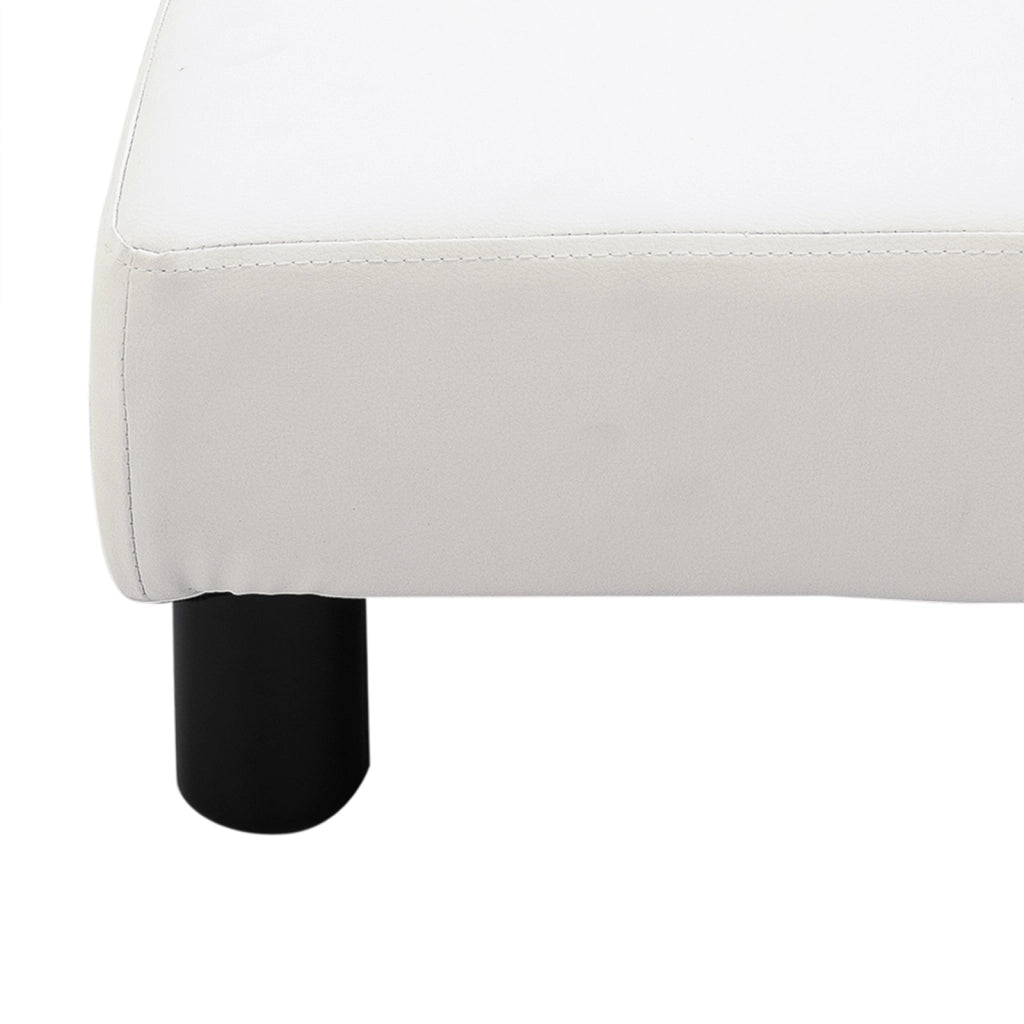 Poggiapiedi Pouf Piccolo ¨C Xylo ¨C Similpelle Bianco 40x30x24cm