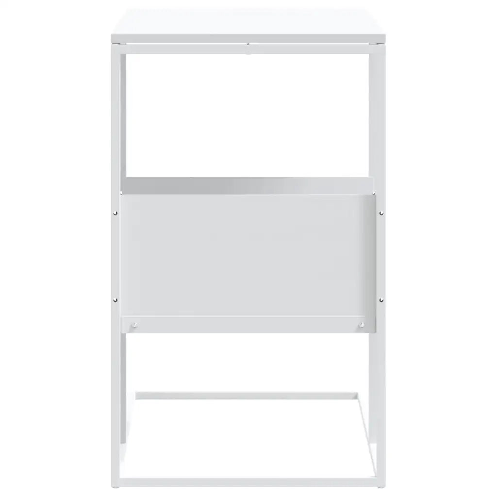 Tavolino Bianco 55x36x59,5 cm Legno Multistrato 343107