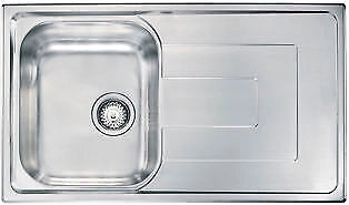 CM 010173.X2.01.2028 Classicstyle Lavello da Incasso 1 Vasca con Gocciolatoio Reversibile Acciaio Inox Microdecoro 86 x 50 cm colore Inox Antigraffio