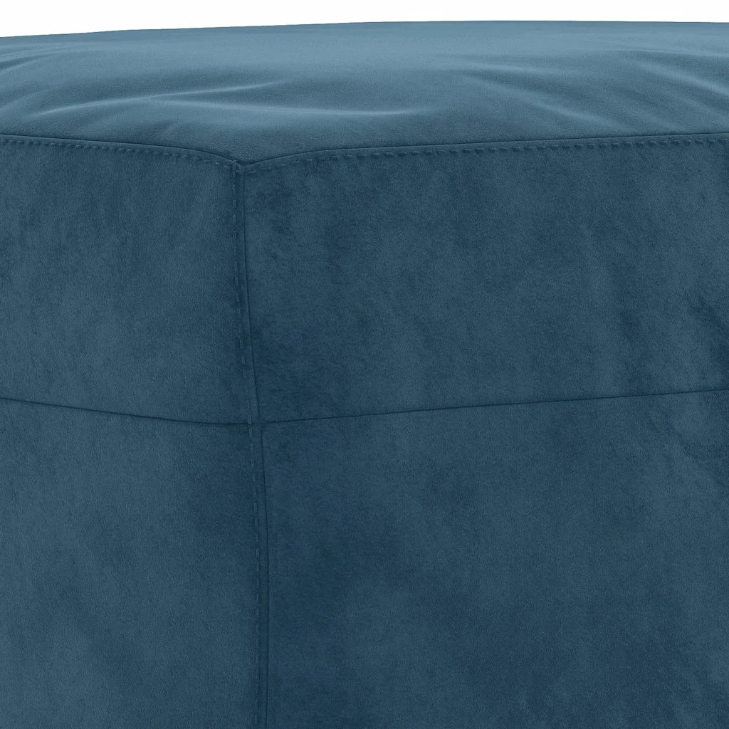 Set di Divani 3 pz con Cuscini Blu in Velluto 3201515