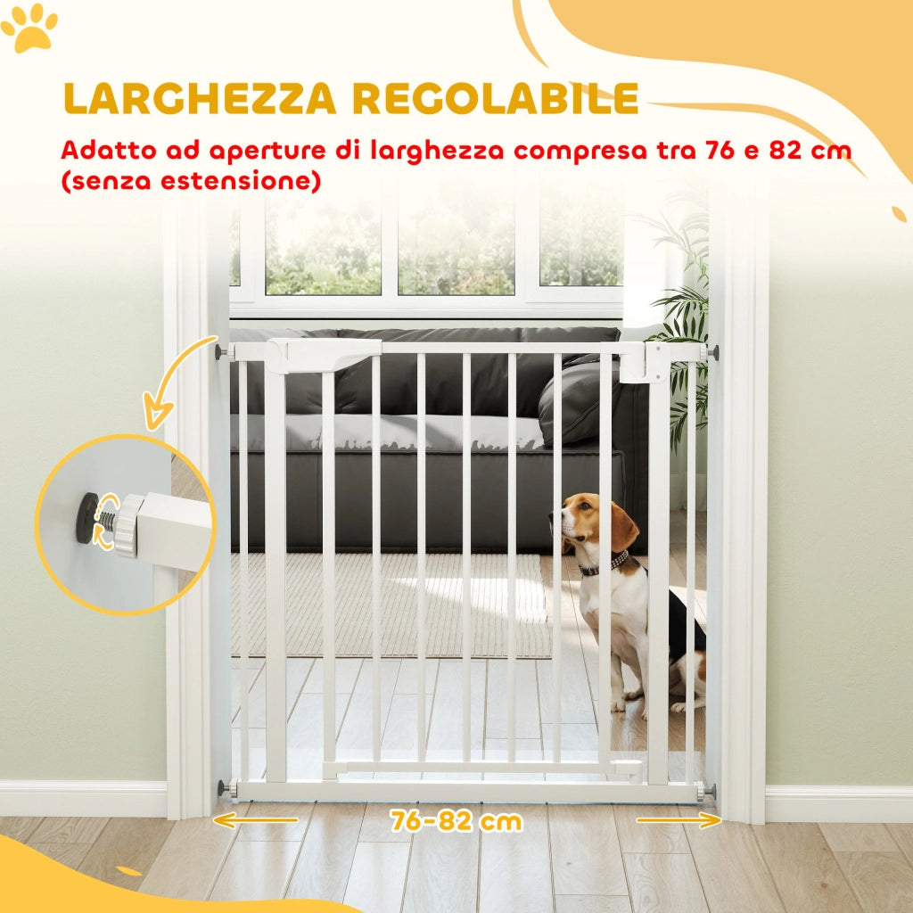 Cancelletto di Sicurezza per Bambini ¨C Xylo ¨C Bianco, 76-81x76 cm