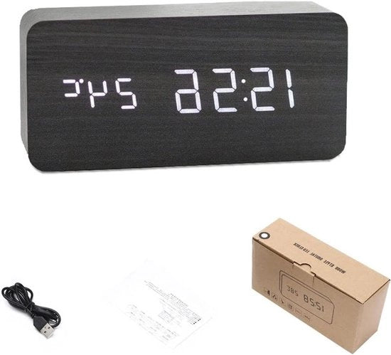Alarme Digitale con Display LED e Controllo Touch Acustico per Legno