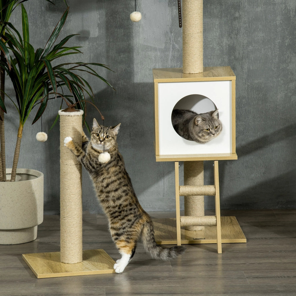 Albero per Gatti ¨C Minimal ¨C Beige 40x40x225-285 cm