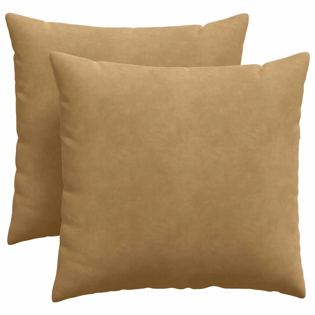 Cuscini da Divano 2 pcs Marrone 45 x 45 cm Tessuto in Cords 42013936