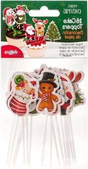 Decorazioni per Biscotti e Torta di Natale - Tema Natalizio - 16 pezzi.