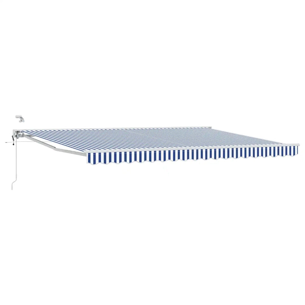 Tettuccio Elettrico Retrattile Blu e Bianco 5 × 3,5 m 3421446