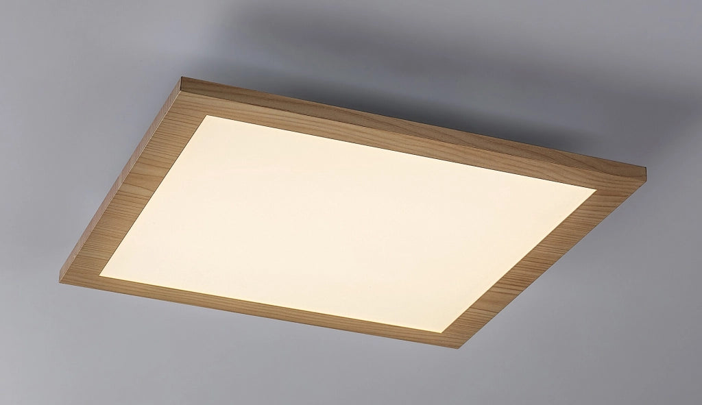 Plafoniera LED quadrata 29,5 cm 12W faggio Rabalux