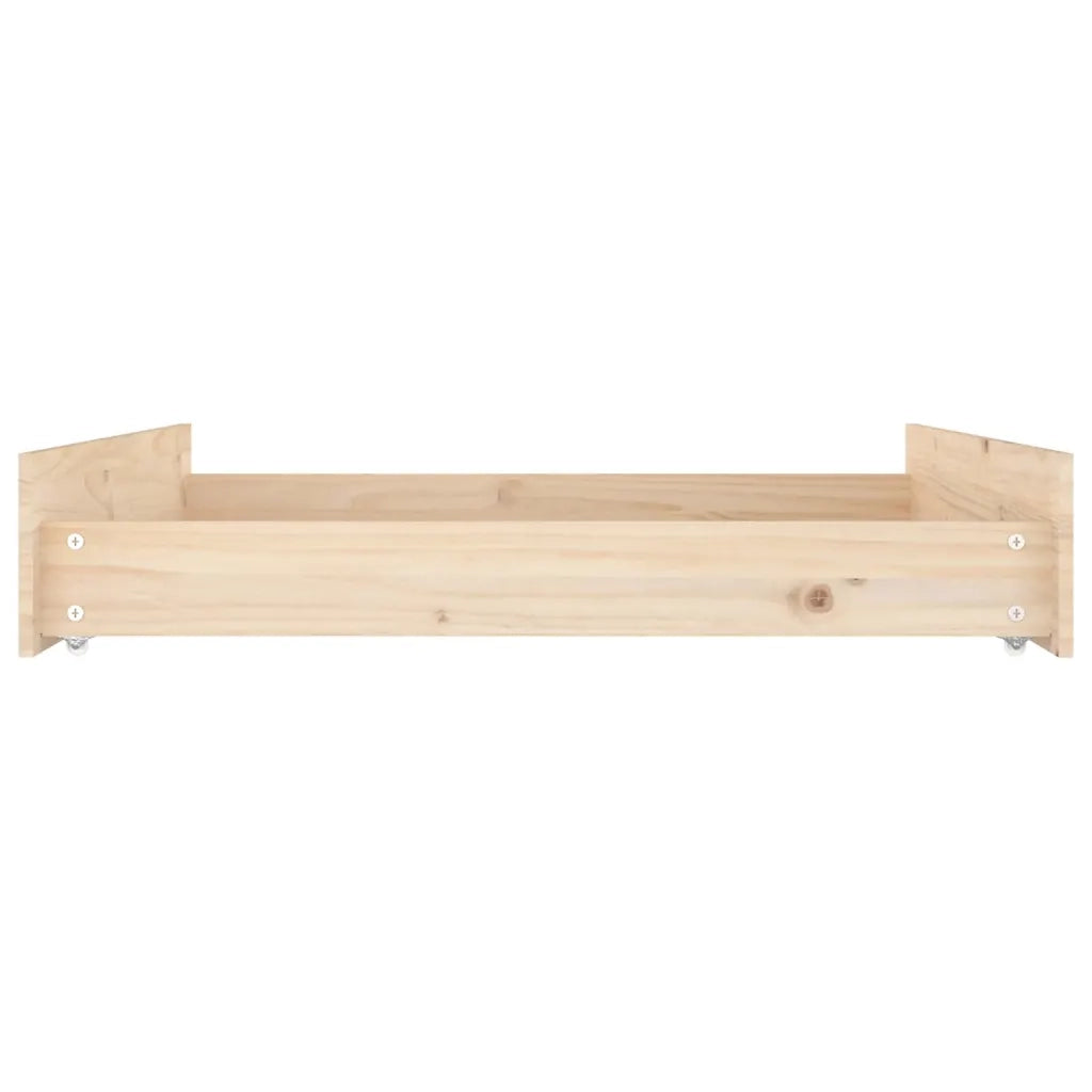 Cassettoni da Letto 2 pz in Legno Massello di Pino 814979