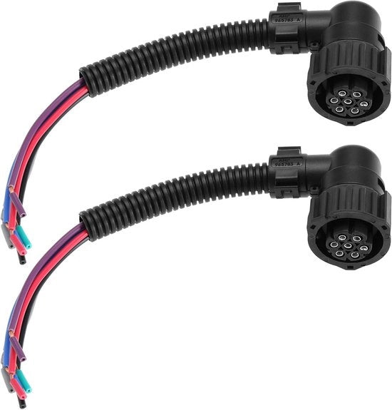 Sostituzione Cavo Luce Posteriore 7 Poli - 20 cm - Kit di Ricambio - Compatibile con Fiat Ducato - 2 pezzi