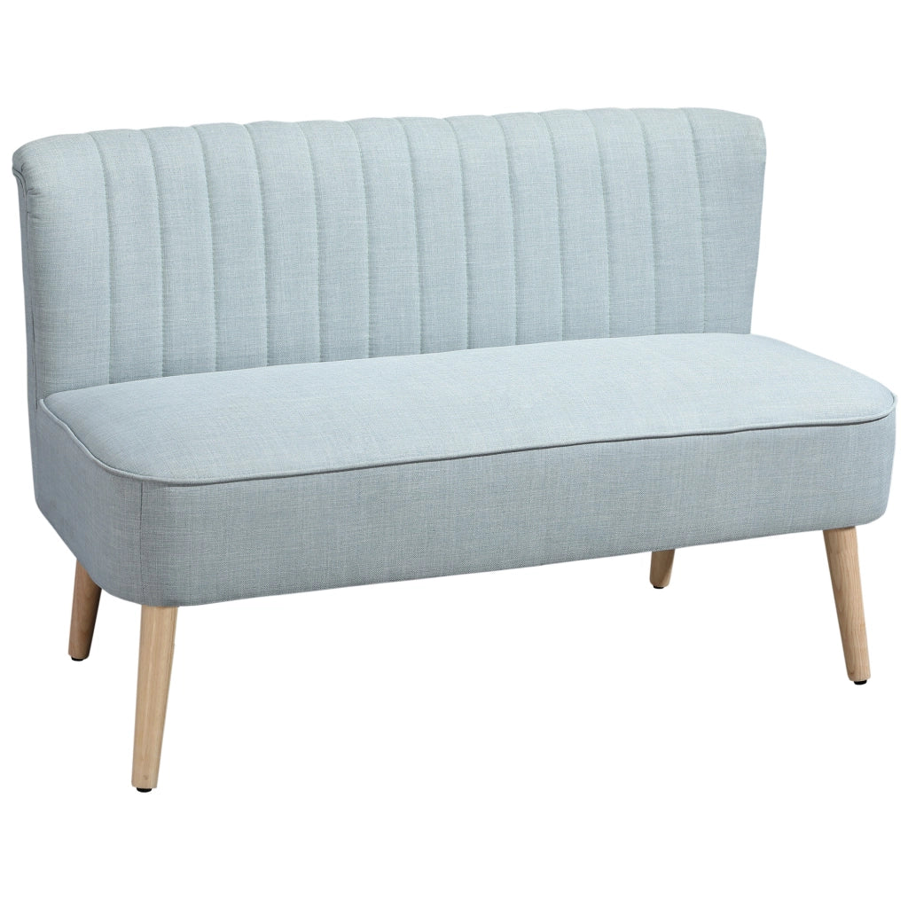 Divano 2 posti imbottito ¨C Xylo ¨C 117x56.5x77 cm, verde chiaro, tessuto antimacchia