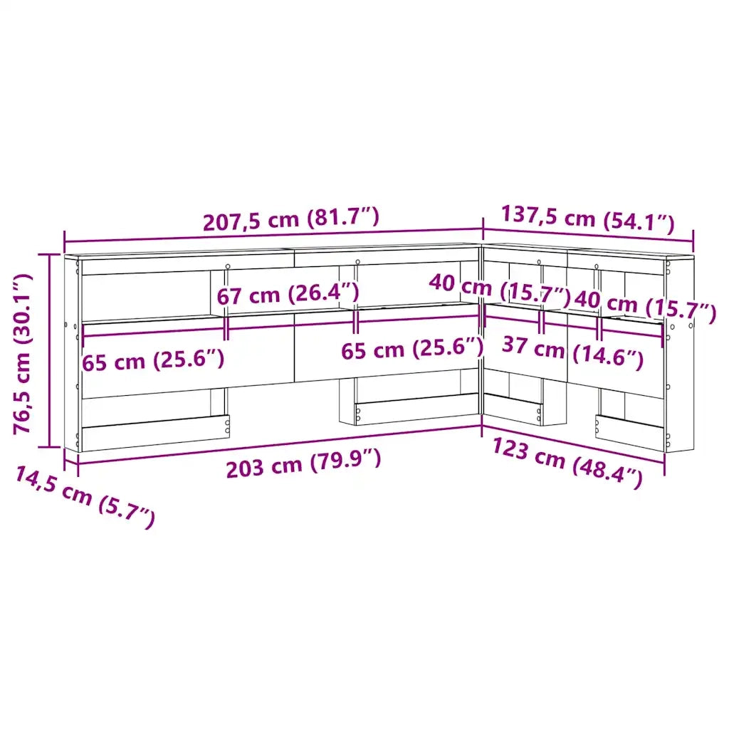 vidaXL Testata contenitore Bianco 120 cm Legno multistrato