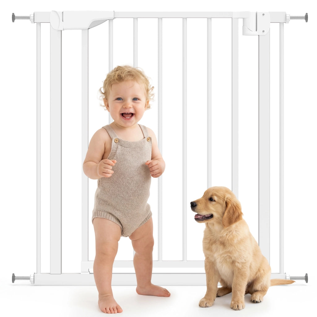 Cancelletto di Sicurezza per Bambini ¨C Xylo ¨C Bianco, 76-81x76 cm