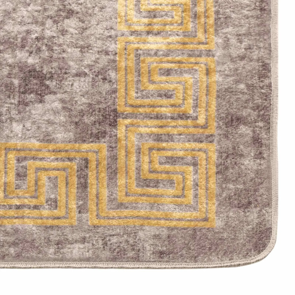 Runner Tappeto MARSA Grigio 100 x 150 cm Poliestere e PVC 42023359
