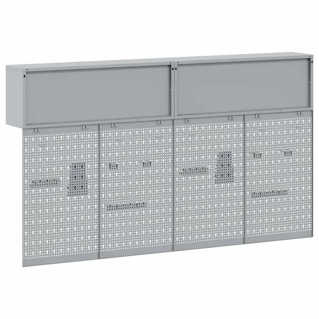 Set di armadi per attrezzi con lo scaffale 6 pcs Nero 3321414