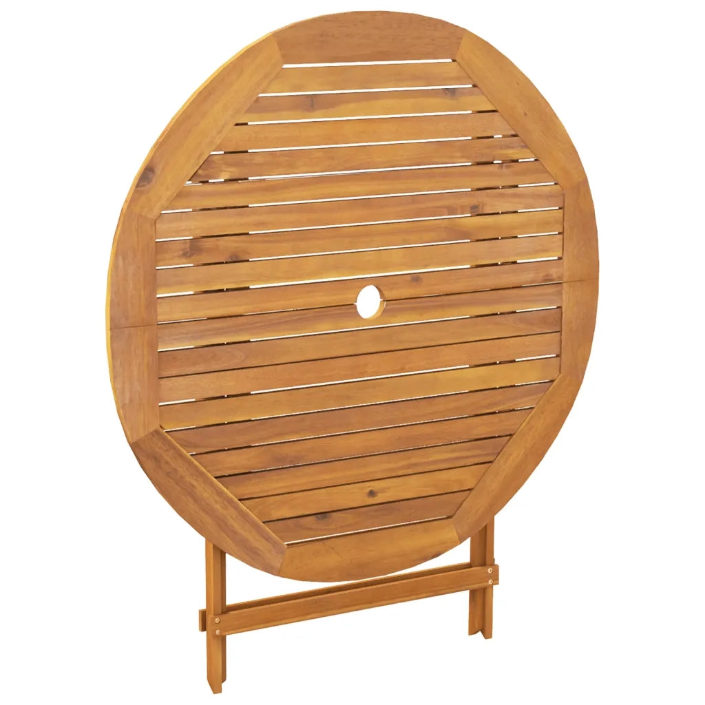 Set Pranzo da Giardino 5 pz Beige Polyrattan e Legno Massello 3281816