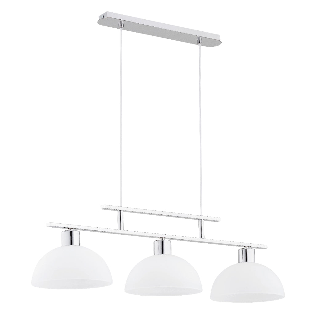 Lampada sospensione moderna bianco argento 3xE27 ETIUDA Alfa