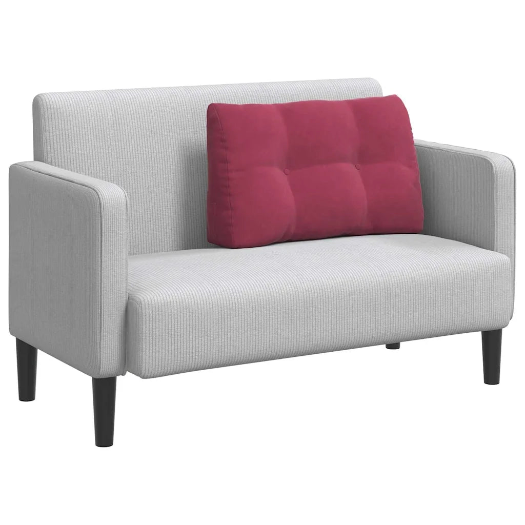 Cuscino per Schiena Rosso Vino 80 x 24 x 50 cm Velluto 42014434