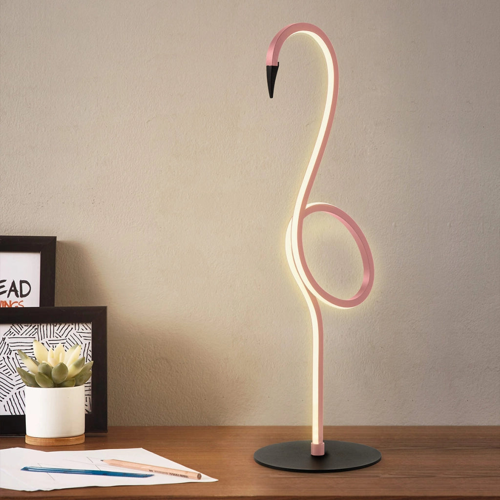 Lampada da tavolo moderna Flamingo rosa LED 6W Elstead