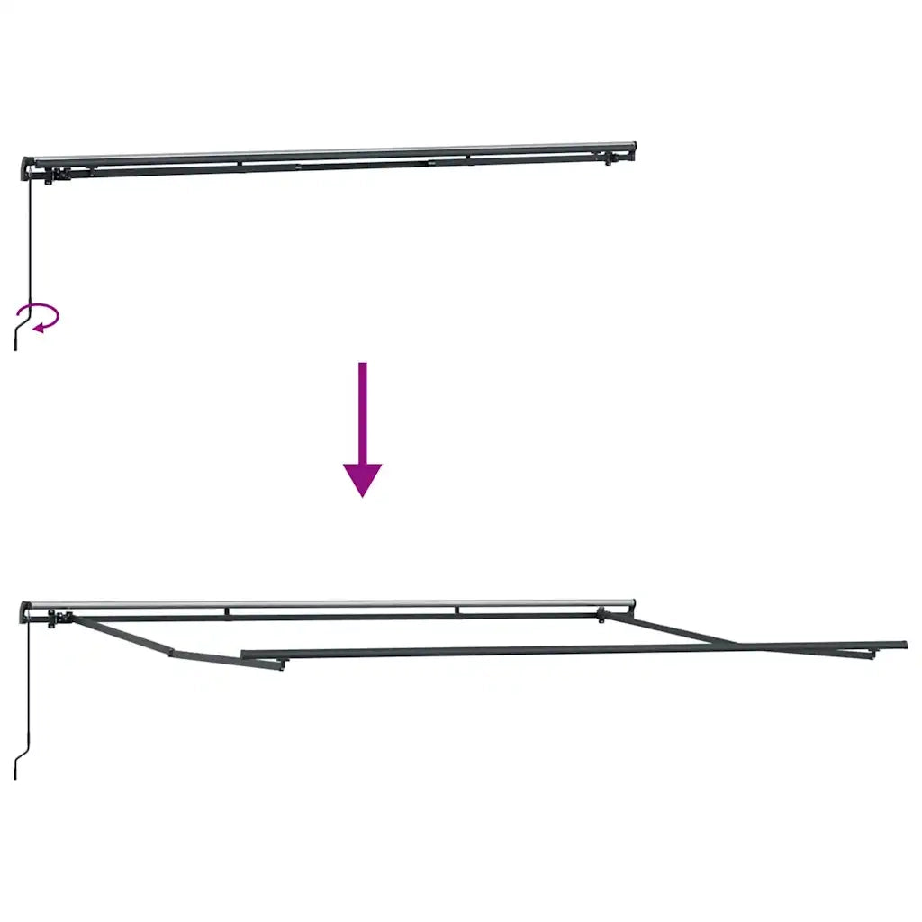 Tenda da Sole | Tenda Retrattile arancione e marrone 400 ¡Á 350 cm