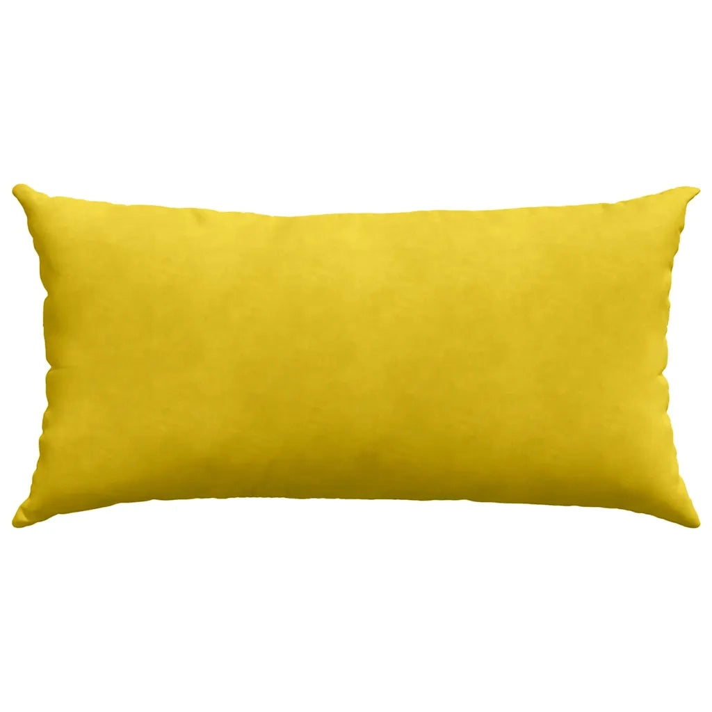 Cuscini da Divano 2 pz | Cuscini per sedie Giallo 80 x 40 cm Tessuto in Cords