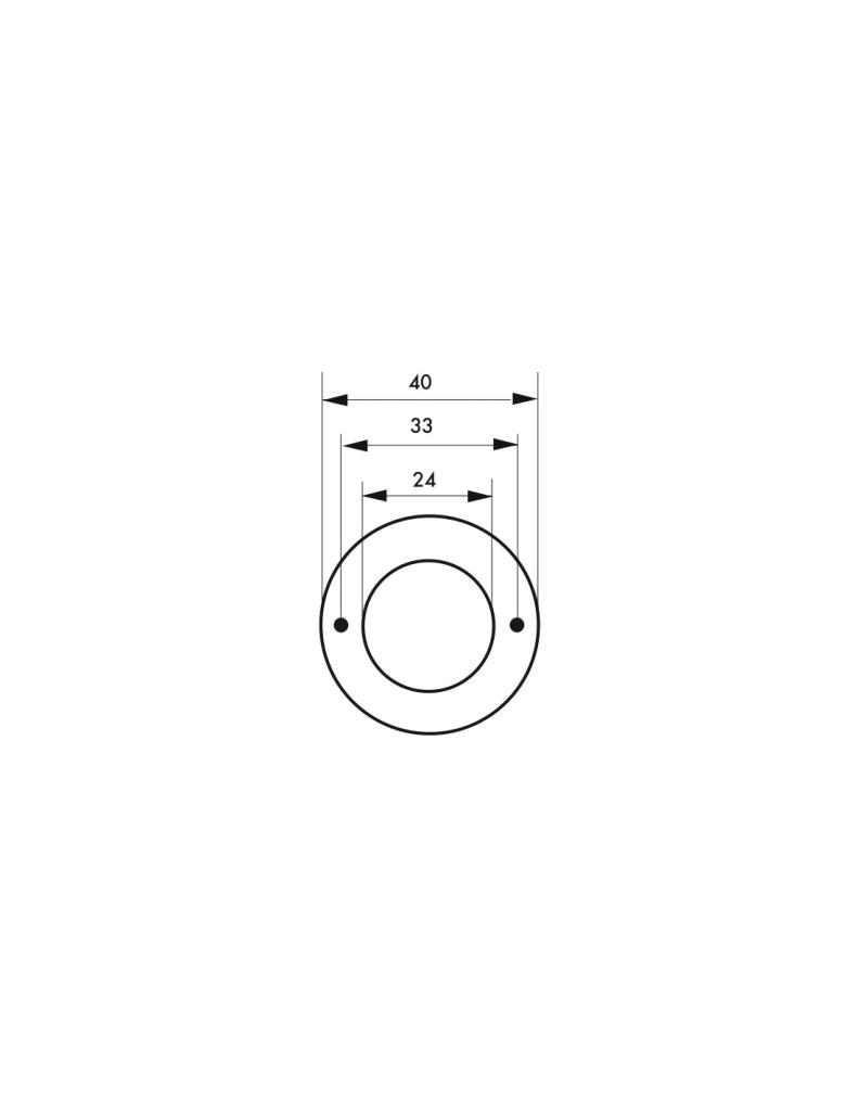 Borchia rosetta per cilindro Ø24mm, ottone - THIRARD