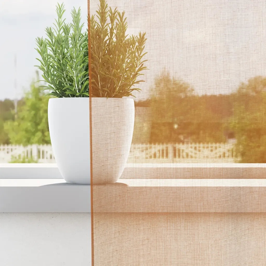 Tende in Voile con Occhielli 2 pz Terracotta 4102137