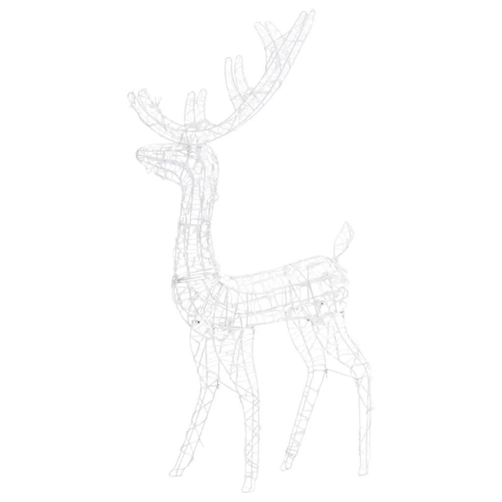Famiglia di Renne di Natale 300 LED-Luci decorative natalizie Bianco Freddo in Acrilico